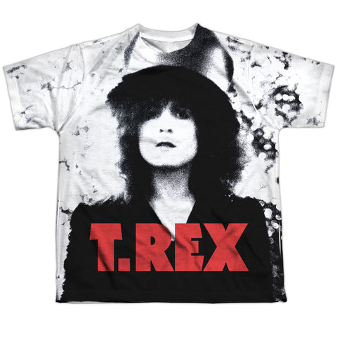 T Rex/the Slider Cover-s/s Youth Poly Crew-white