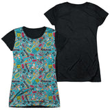 Junior Cap Sleeve 100% Poly Black Back