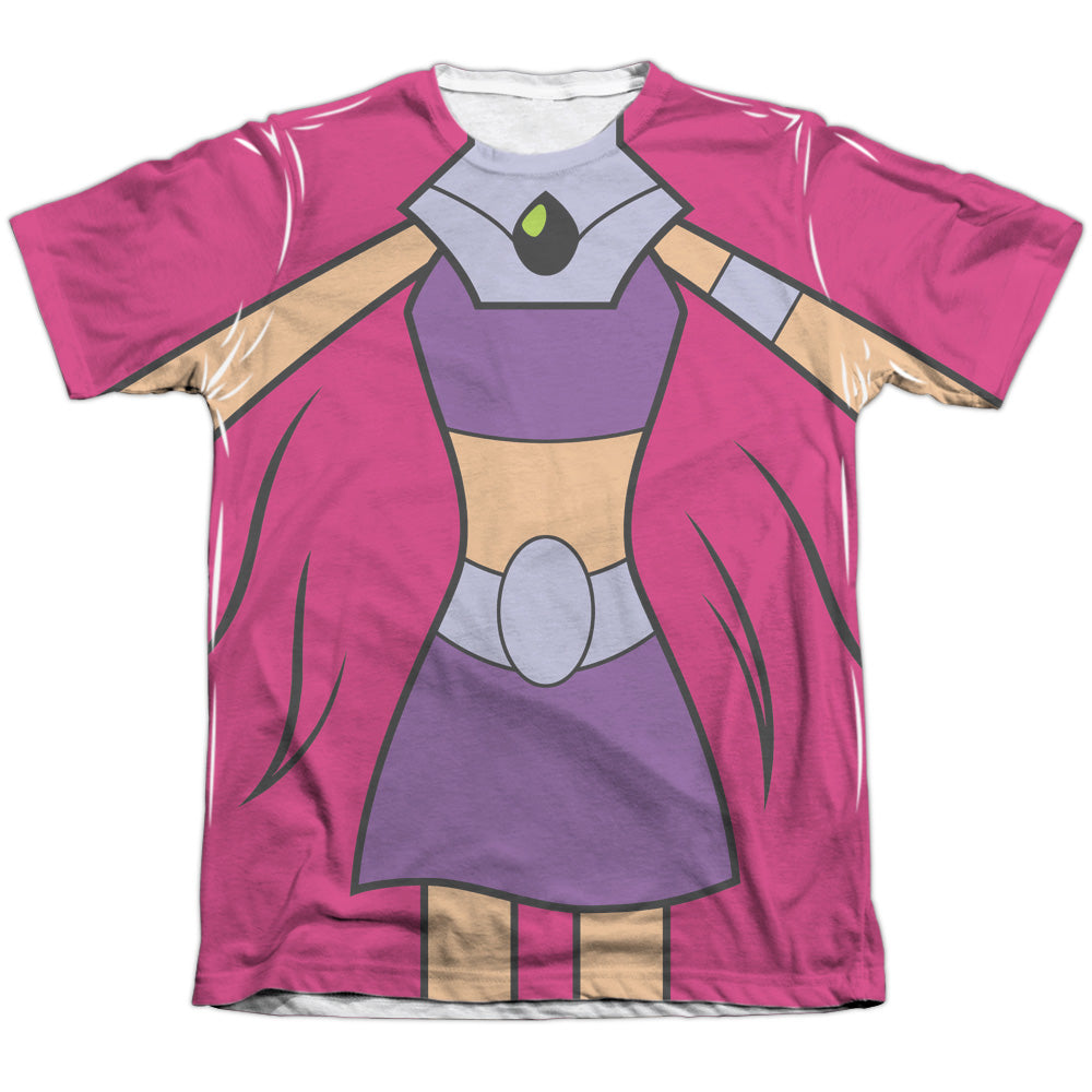 Teen Titans Go/starfire Uniform-adult Poly/cotton S/s Tee-white