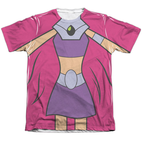 Teen Titans Go/starfire Uniform-adult Poly/cotton S/s Tee-white