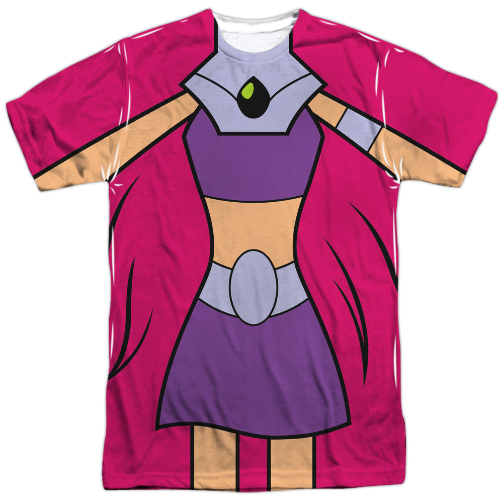 Teen Titans Go/starfire Uniform-s/s Adult Poly Crew-white