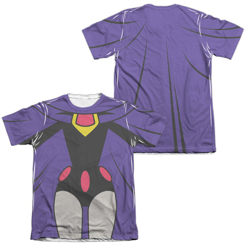 Teen Titans Go/raven Uniform (front/back Print)-adult Poly/cotton S/s Tee-white