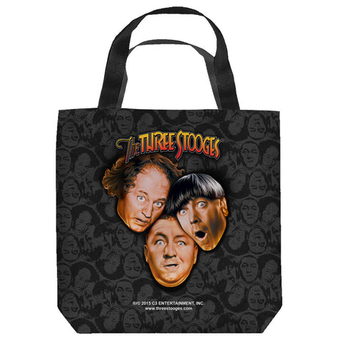 MOE HOWARD, JEROME HOWARD AND LARRY FINE-STOOGES ALL OVER - TOTE BAG - 18x18