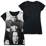 Junior Cap Sleeve 100% Poly Black Back