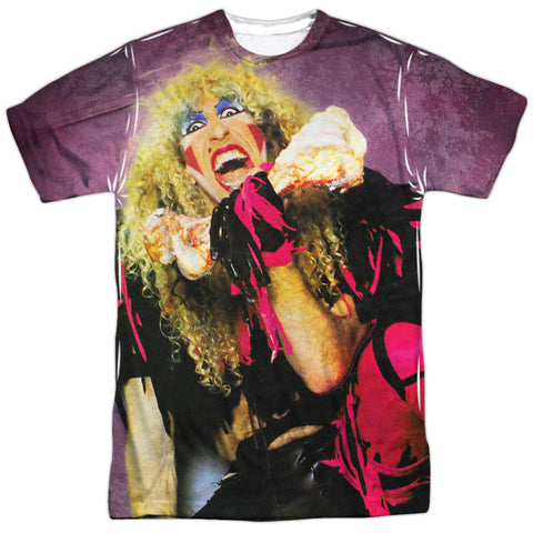 Twisted Sister/dee-s/s Adult Poly Crew-white