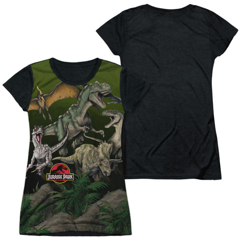 Junior Cap Sleeve 100% Poly Black Back