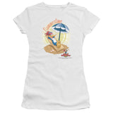 Juniors Sheer Cap Sleeve