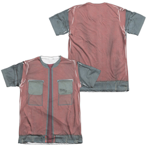 Back To The Future/future Jacket - Adult 65/35 Poly/cotton S/s Tee - White - Md - White
