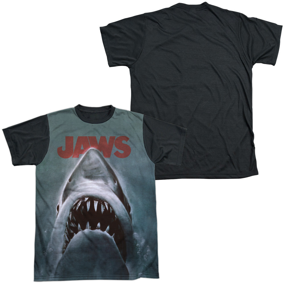 Jaws/poster-s/s Adult White Front Black Back  -white