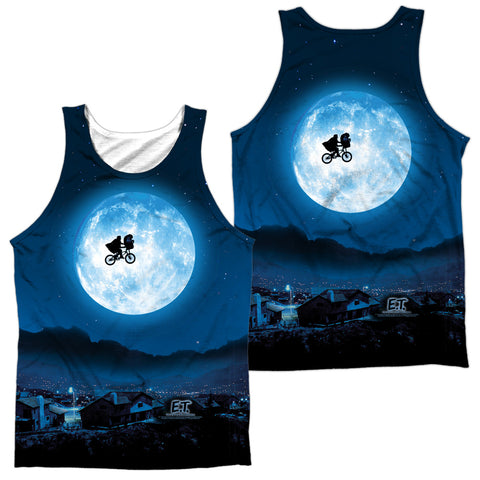 Et/moon-adult 100% Poly Tank Top-white
