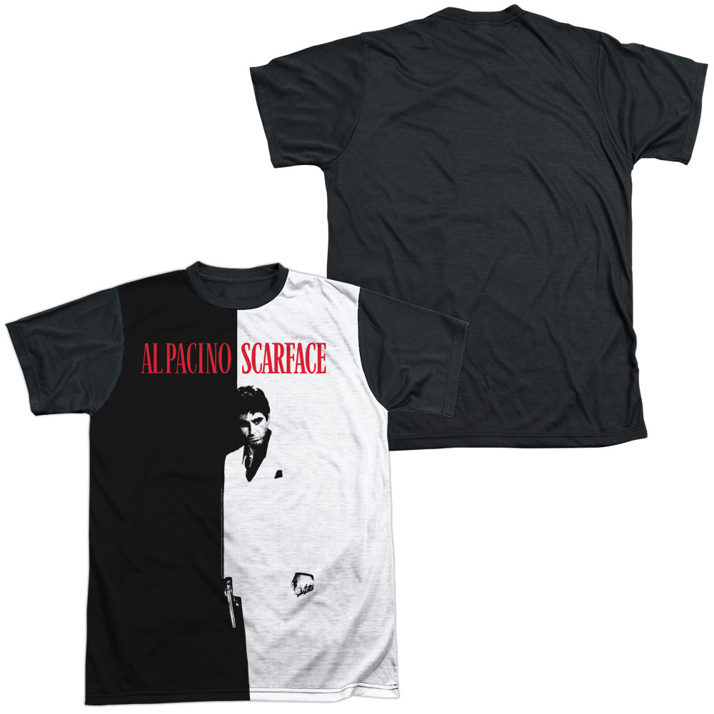 Scarface/big Poster-s/s Adult White Front Black Back  -white