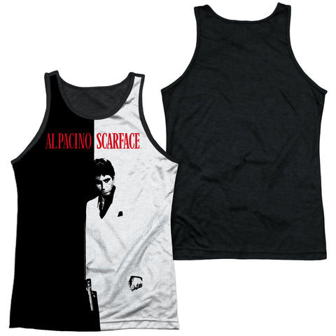 Adult 100% Poly Tank Top Black Back