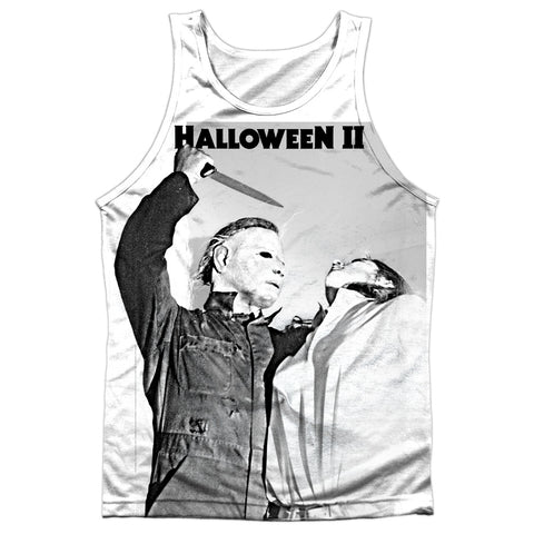 Halloween Ii/serial Serenade-adult 100% Poly Tank Top-white