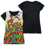 Junior Cap Sleeve 100% Poly Black Back