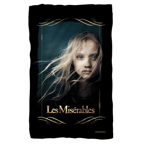 Les Miserables/girl-fleece Blanket-white