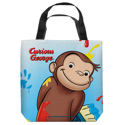 CURIOUS GEORGE-PAINT - TOTE BAG - 16x16
