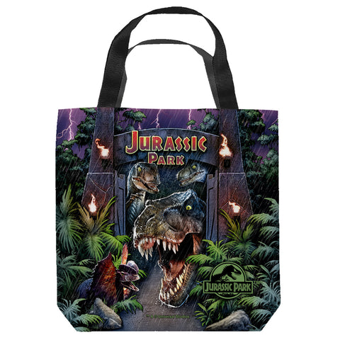JURASSIC PARK-WELCOME TO THE PARK - TOTE BAG - 16x16