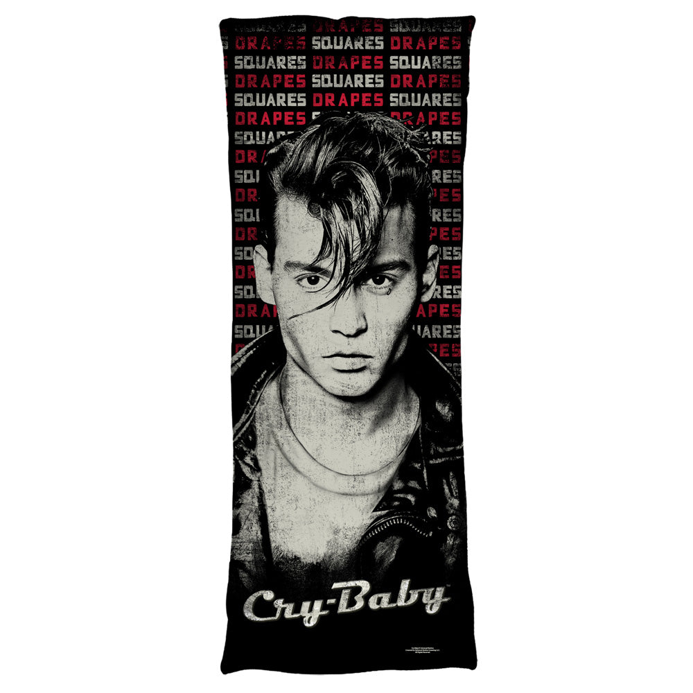 CRY BABY-DRAPES AND SQUARES - MICROFIBER BODY PILLOW - 18x54