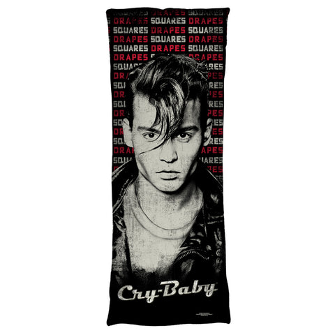 CRY BABY-DRAPES AND SQUARES - MICROFIBER BODY PILLOW - 18x54