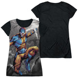 Junior Cap Sleeve 100% Poly Black Back