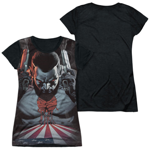Junior Cap Sleeve 100% Poly Black Back