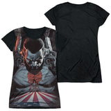 Junior Cap Sleeve 100% Poly Black Back