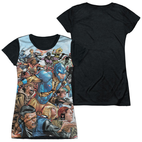 Junior Cap Sleeve 100% Poly Black Back
