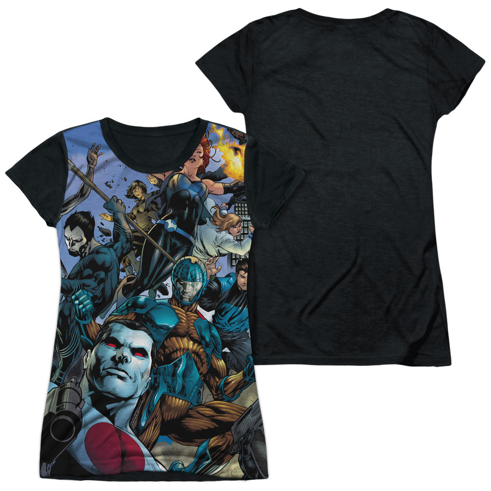 Junior Cap Sleeve 100% Poly Black Back