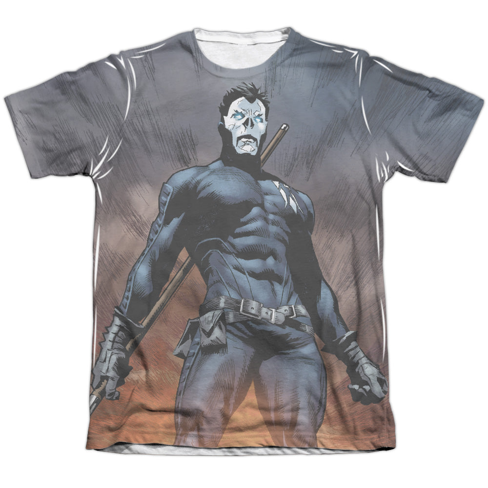 Shadowman/stand Tall-adult Poly/cotton S/s Tee-white