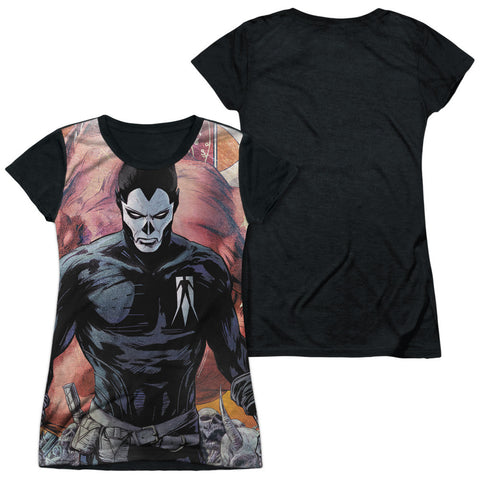 Junior Cap Sleeve 100% Poly Black Back