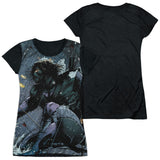 Junior Cap Sleeve 100% Poly Black Back