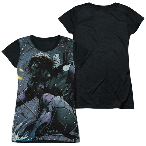 Junior Cap Sleeve 100% Poly Black Back