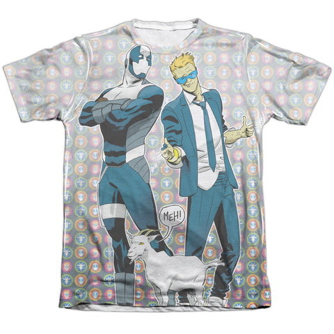 Quantum And Woody/bros-adult Poly/cotton S/s Tee-white