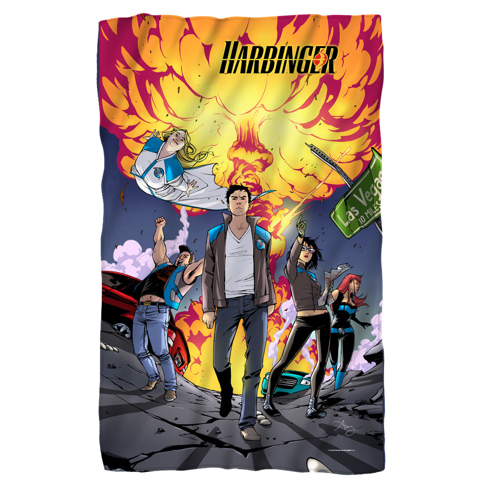 Harbinger/explosive-fleece Blanket-white