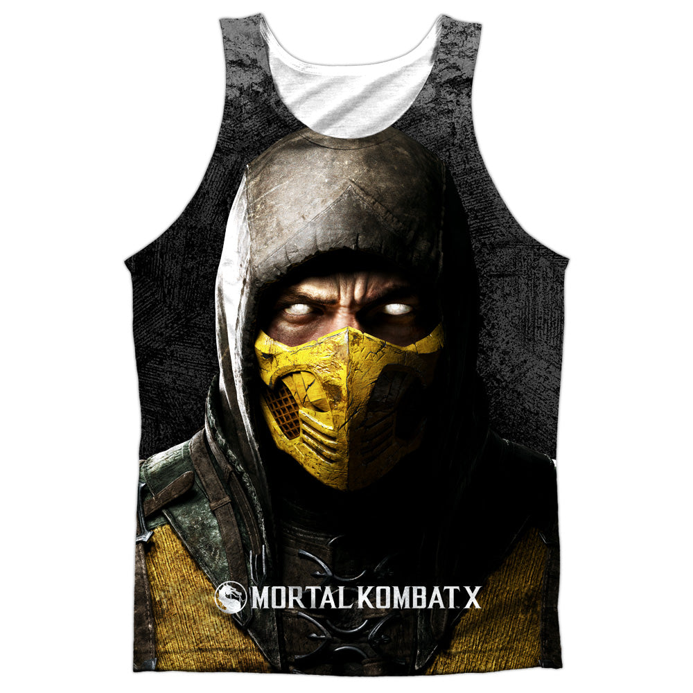 Mortal Kombat X/finish Him - Adult 100% Poly Tank Top - White