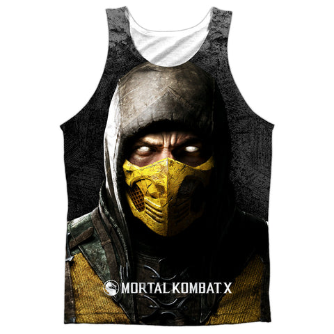 Mortal Kombat X/finish Him - Adult 100% Poly Tank Top - White