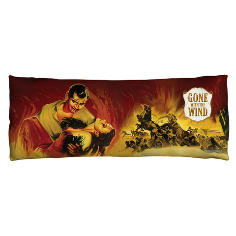 GONE WITH THE WIND-FIRE POSTER - MICROFIBER BODY PILLOW - 18x54