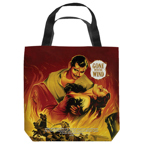 GONE WITH THE WIND-FIRE POSTER - TOTE BAG - 9x9
