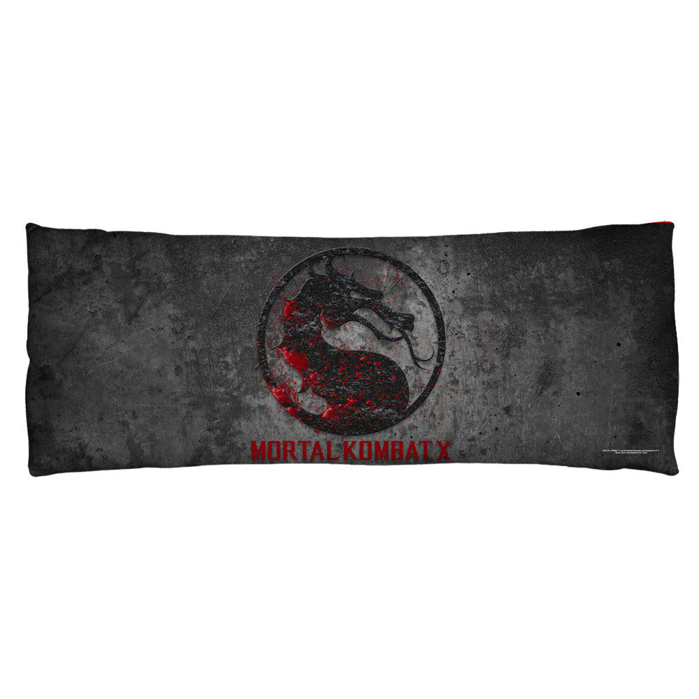 MORTAL KOMBAT X-STONE LOGO - MICROFIBER BODY PILLOW - 18x54