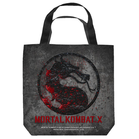 MORTAL KOMBAT X-STONE LOGO - TOTE BAG - 9x9