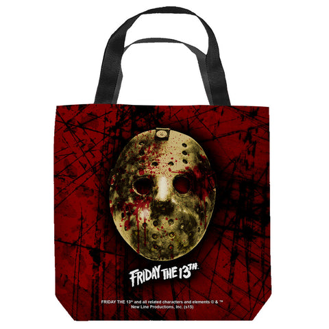 FRIDAY THE 13TH-BLOODY MASK - TOTE BAG - 13x13