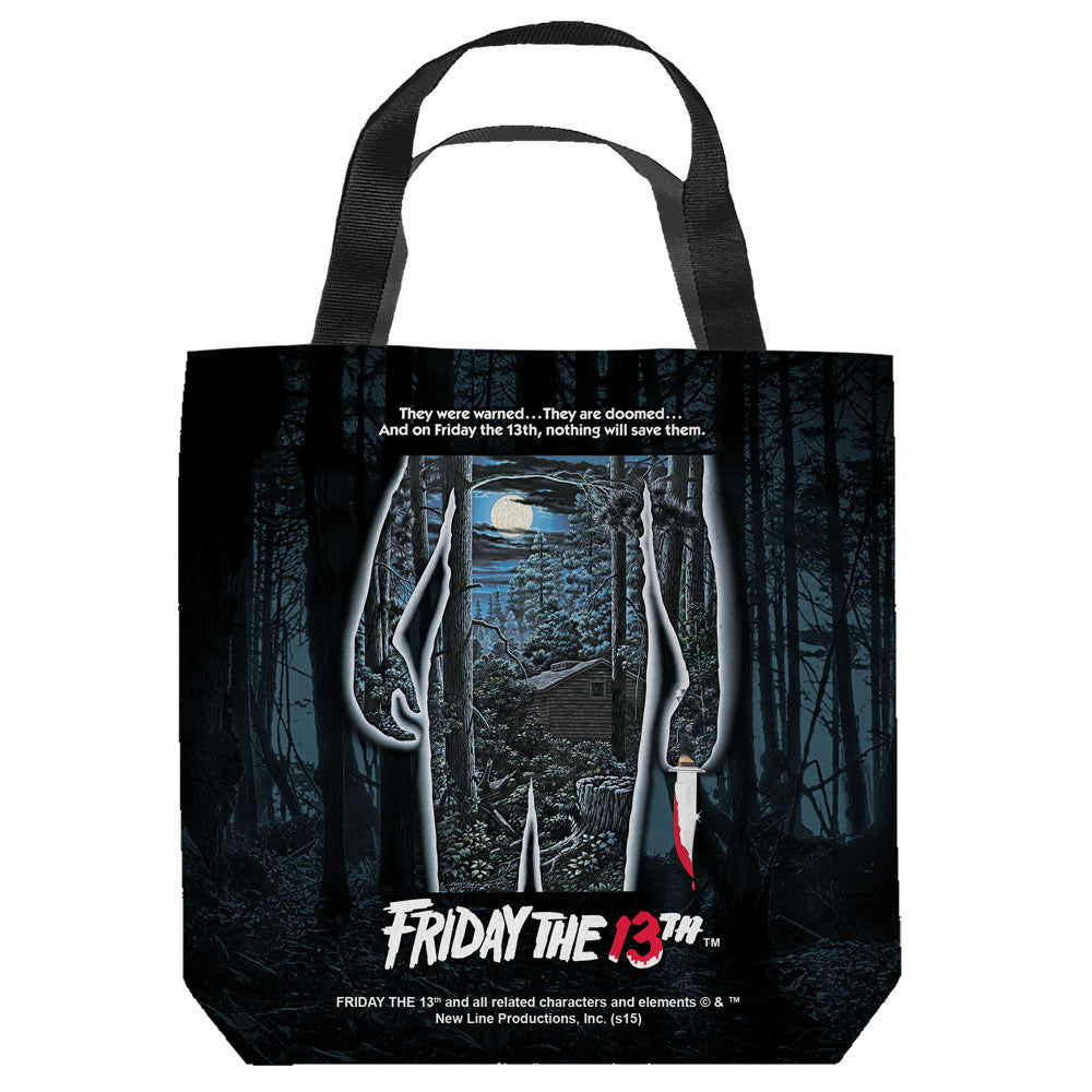 FRIDAY THE 13TH-POSTER - TOTE BAG - 9x9