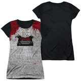 Junior Cap Sleeve 100% Poly Black Back