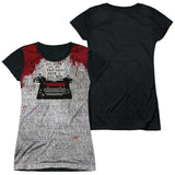 Junior Cap Sleeve 100% Poly Black Back