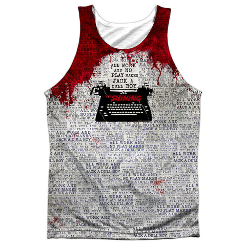 The Shining/all Work-adult Poly Tank Top-white