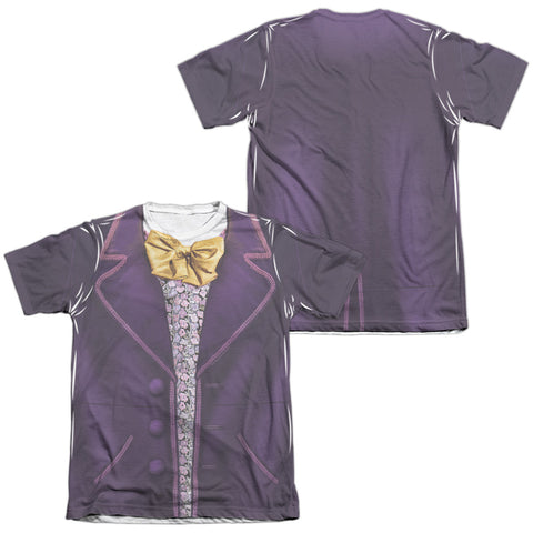 Willy Wonka And The Chocolate Factory/wonka Costume (front/back Print)-adult Poly/cotton S/s Tee-white