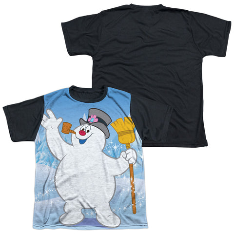 Frosty The Snowman/frosty Wave-s/s Youth White Front Black Back  -white