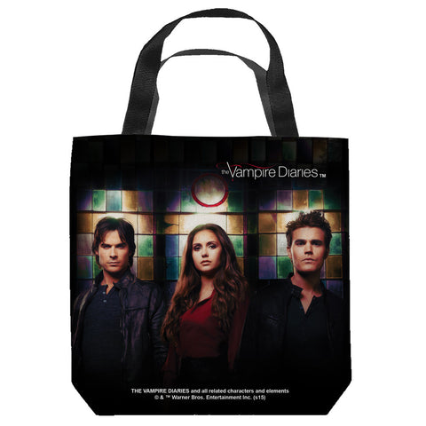 VAMPIRE DIARIES-STAINED GLASS - TOTE BAG - 16x16