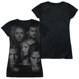 Junior Cap Sleeve 100% Poly Black Back