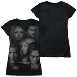 Junior Cap Sleeve 100% Poly Black Back